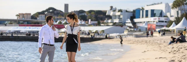Evénement professionnel sur la plage à Cannes